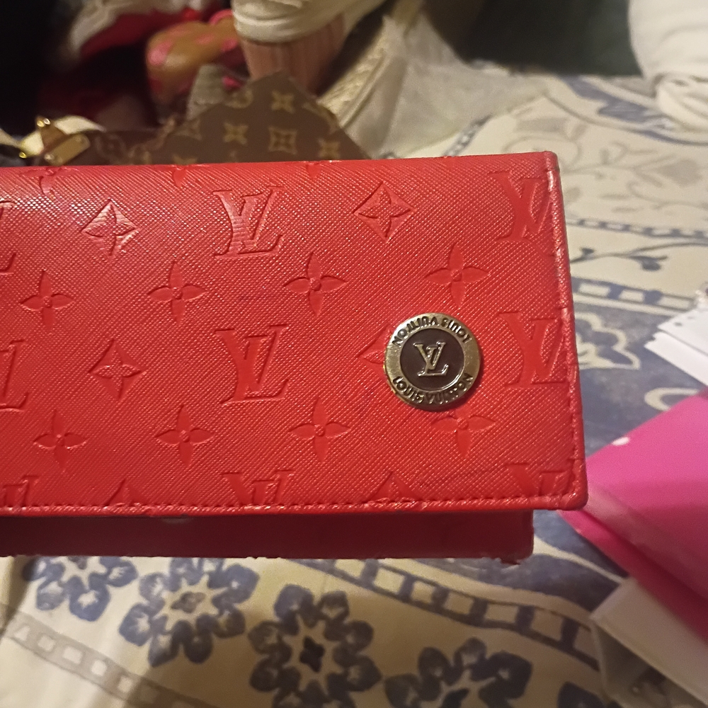 Louis Vuitton Red Embossed Wallet - Picture 2 of 5